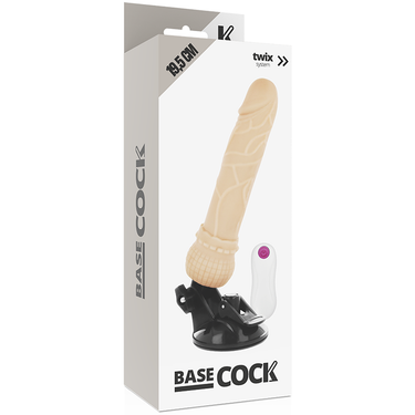 Dildo vibrante realistico BASECOCK con telecomando e base adesiva